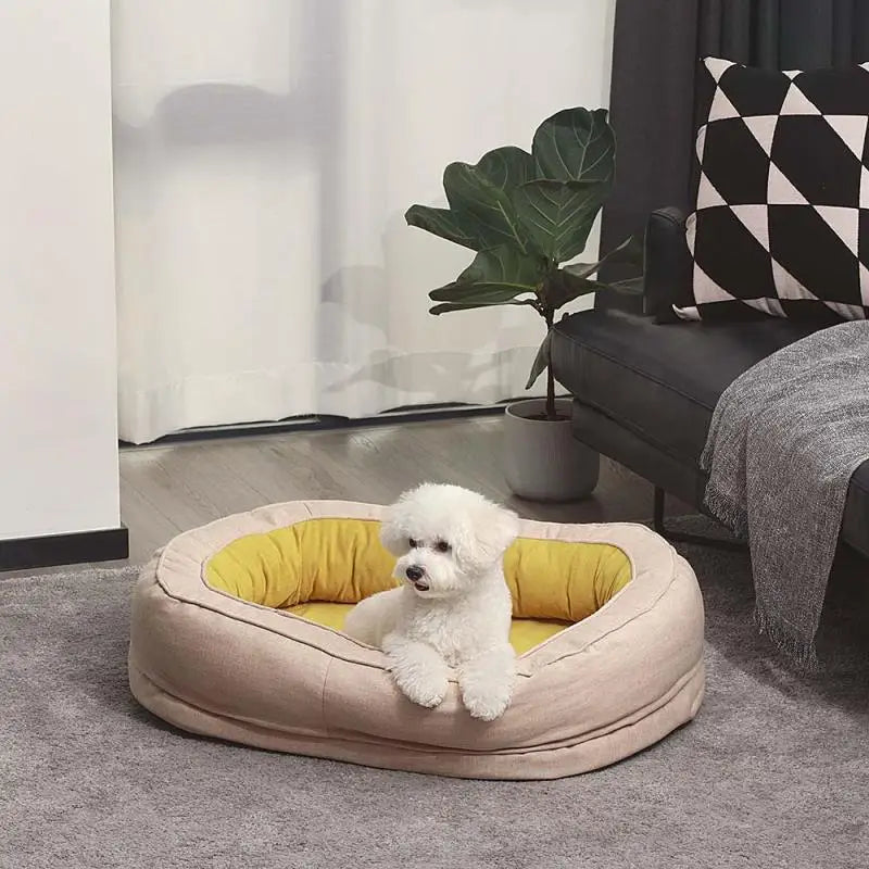 Cama para perros con forma de donut 