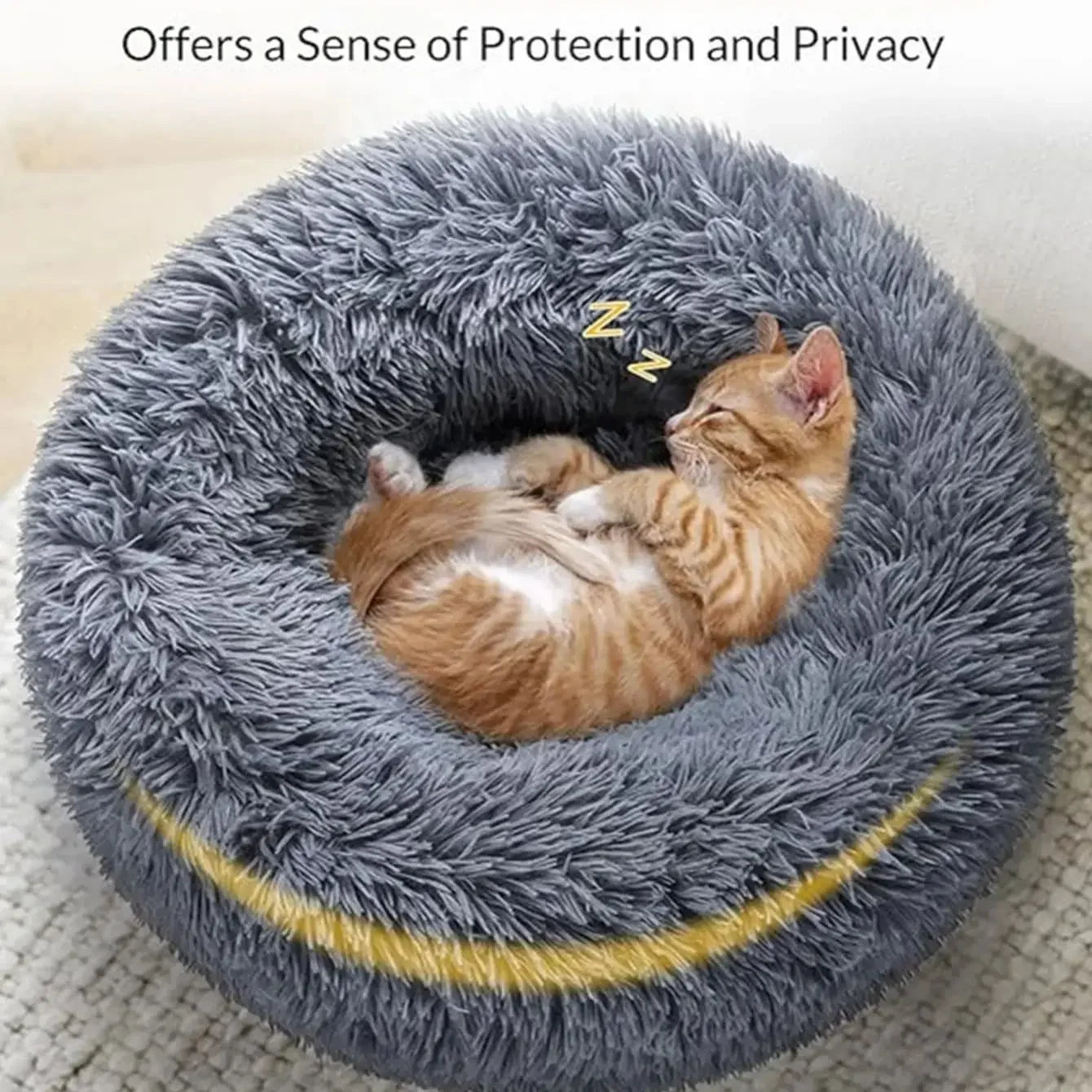 Round Dog/Cat Soft Bed – Cozy Comfort