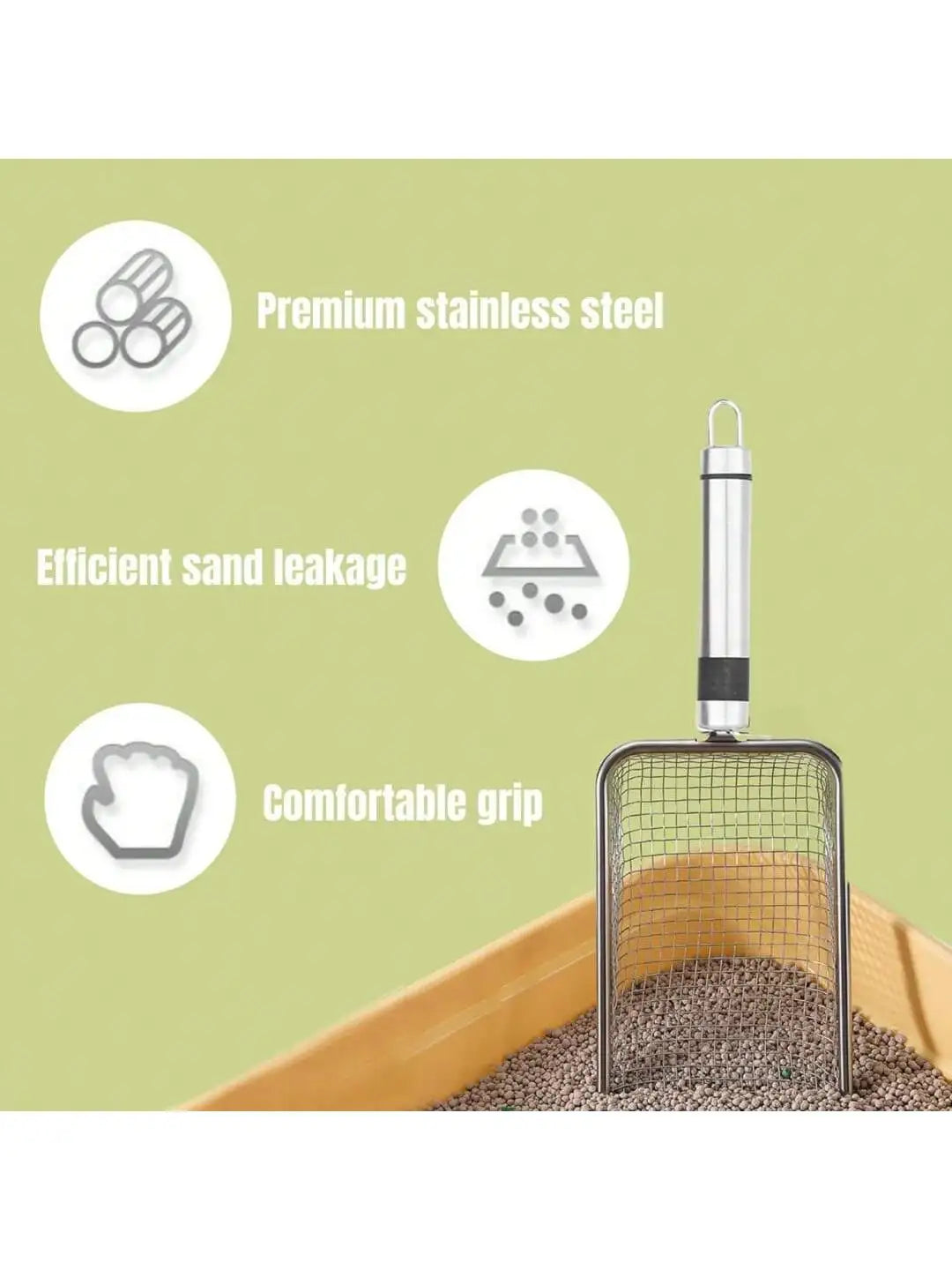 Cat Cleaning Poop Tool in Aluminium